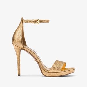 Micheal Kors metallic gold Hutton sandal